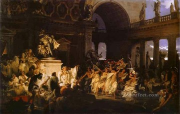 Orgía romana en tiempos de los Césares Romano griego polaco Henryk Siemiradzki Pinturas al óleo